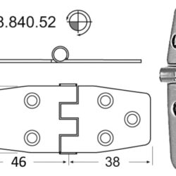 Cerniere inox 88x38 mm