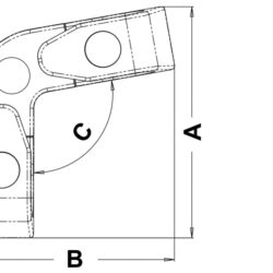 Passacavo angolare a rulli 100°