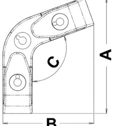 Passacavo angolare a rulli 110°