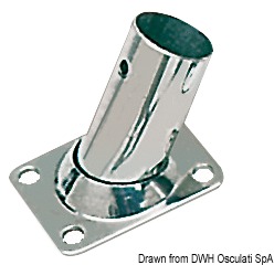 Basetta rettangolare inox 60°25 mm