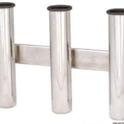 Reggicanne inox a parete 3 posti