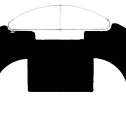 Base per profili PVC bianco 40 mm