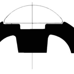 Base per profili PVC bianco 45 mm