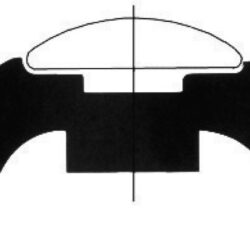 Base per profili PVC bianco 50 mm