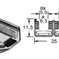Canalina inox semplice 15 x 16 mm