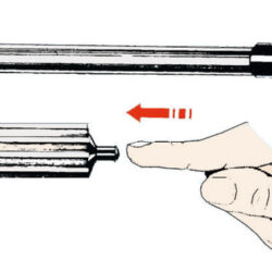 Prolunga guida con bottone dimassa