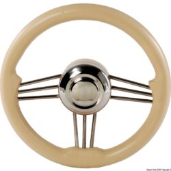 Volante inox+poliuretano crema 350 mm
