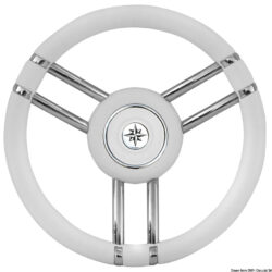 Volante Apollo inox+poliuretano Ø 350 mm bianco