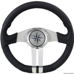 Volante nero razze argento/cromo