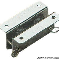 Bozzello inox incasso 2 pulegge 25x8
