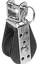 Bozzello inox 1 puleggia girevole 22x6