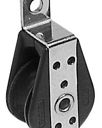 Bozzello inox 1 puleggia piano 22x6