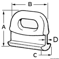 Cursori nylon curvi 10 mm 1 CF(10 PZ)