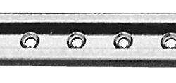 Rotaia inox per cursori 25 mm1 m