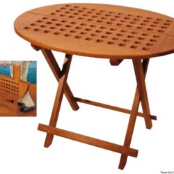 Tavolo teak ovale 80x65x57 cm