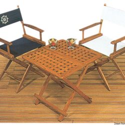 Sedia teak rivestimento blu