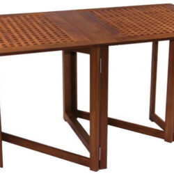 Tavolo teak pieghevole 78x145x70 cm