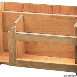 Porta piatti teak 395x152x282mm