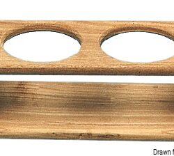 Porta 2 bottiglie teak