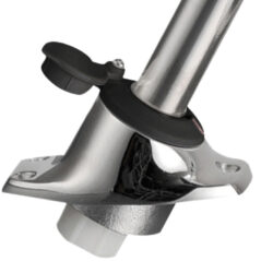 Asta estraibile fanale in asse nero 60 cm